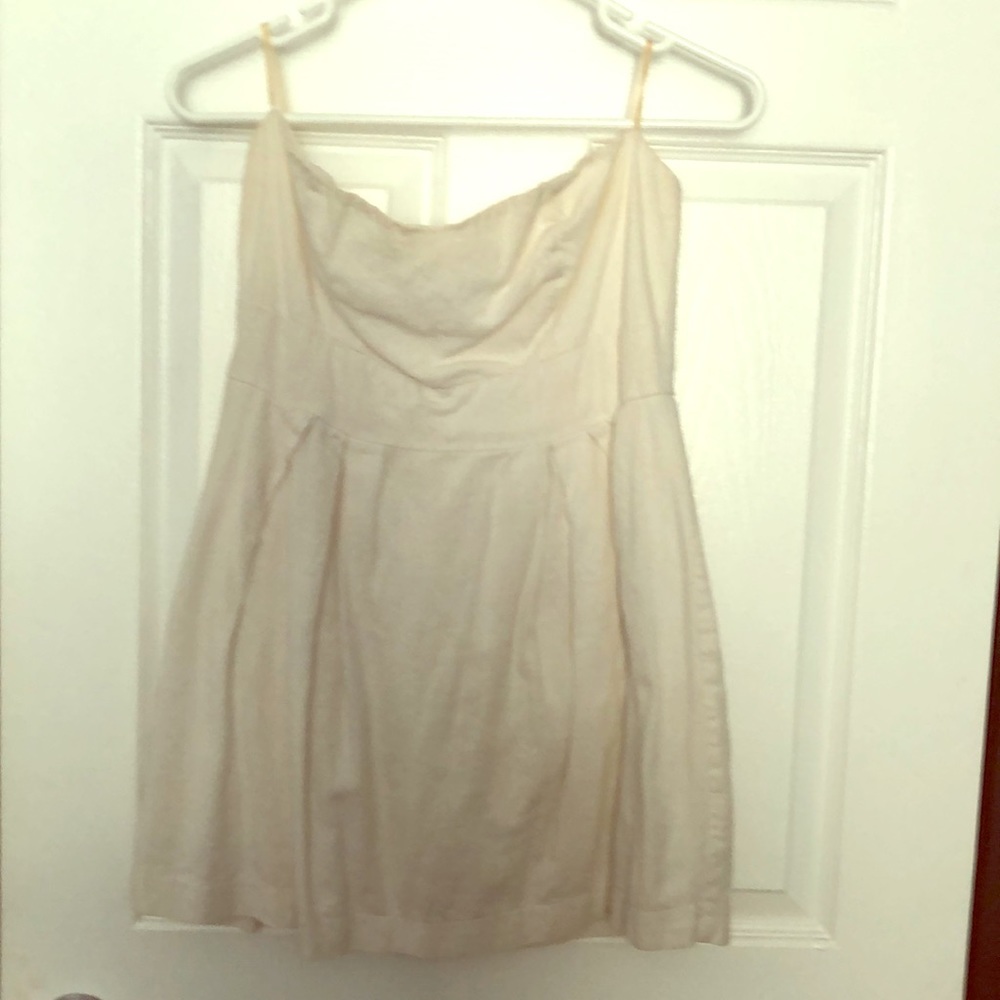 Off white tube top dress